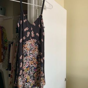 Zara Trafaluc black dress with floral pattern